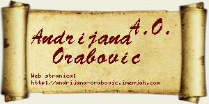 Andrijana Orabović vizit kartica
